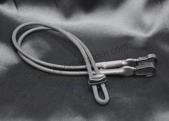 Cordón elástico del lazo de la hebilla del metal del OEM de Grey Matte para Sweatpants