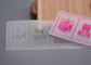 TPU transparente modificado para requisitos particulares que imprime el logotipo brillante del silicón para la ropa