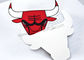2.o 3D Bull modelo de la cabeza de TPU de la transferencia de calor de la etiqueta del animal realista