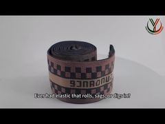 Ver doble cara reciclado Jacquard Banda elástica personalizada 40mm para prendas de vestir Demo