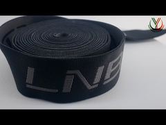 Introduzco el logotipo de doble cara Jacquard Banda elástica para prendas de vestir 40mm personalizado para usted