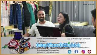 Etiquetas personalizadas con logotipo de silicona para ropa