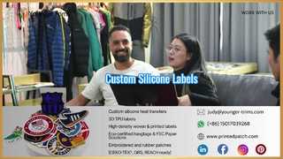 Etiquetas de bucle de suspensión de silicona personalizadas para ropa