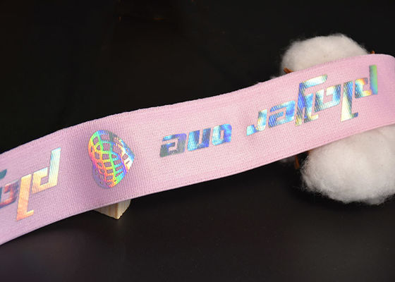 Banda elástico de las correas de los pantalones 30m m de la ropa con el logotipo brillante impreso de TPU