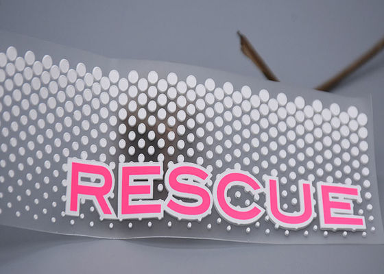 Silicón blanco claro Dots Screen Printed Patches Custom Logo For Garments de TPU