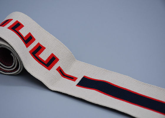 Banda elástica modificada para requisitos particulares ropa del telar jacquar con un logotipo lateral