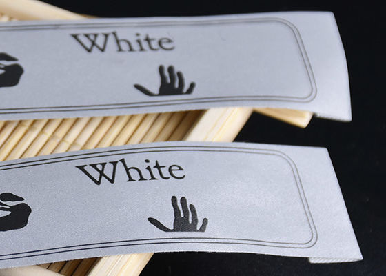 Ropa 3M de encargo Reflective Labels Printed con el logotipo negro de la tinta