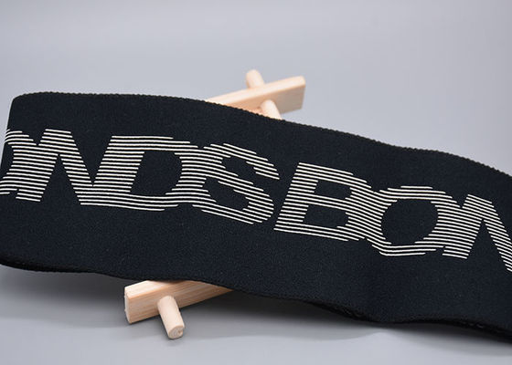 Silicón impreso banda elástica cara doble 100% del algodón Logo For Garments