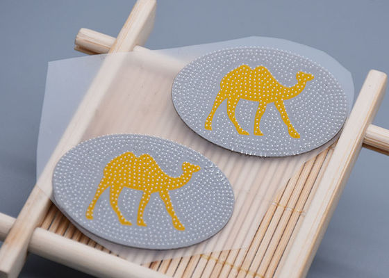 Etiquetas de la transferencia de calor del silicón del efecto del cepillo de dientes de encargo para la ropa