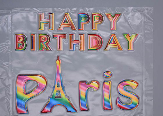 Debossed Phantom Colour Logo Heat Transfer etiqueta para la ropa