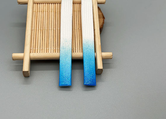 cordón largo del lazo del poliéster de la ropa de los 30cm con descensos brillantes del silicón en ambos extremos