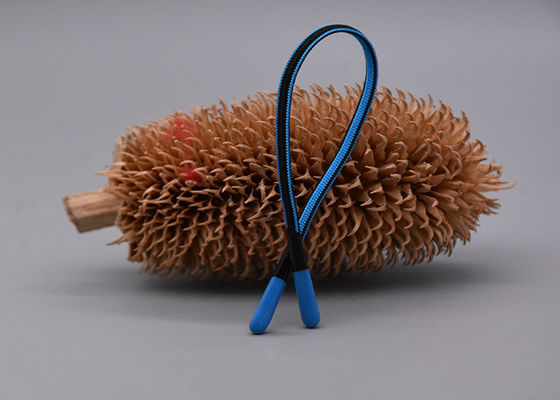 Cordón de encargo del lazo de la cuerda larga de la ropa el 10cm que gotea el silicón brillante en ambos extremos