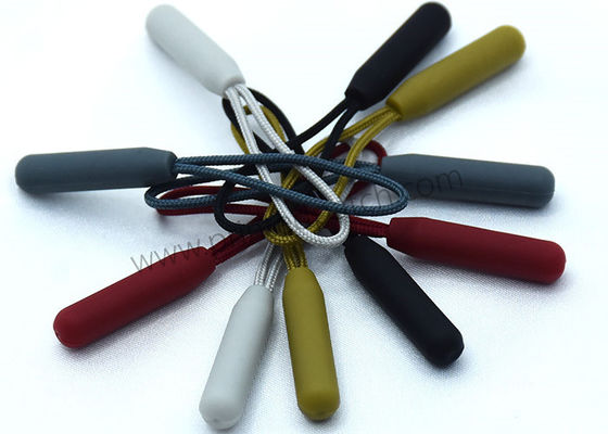 Tirador de goma plástico del tirador 56*8m m de la cremallera del OEM TPU 4 Colorways