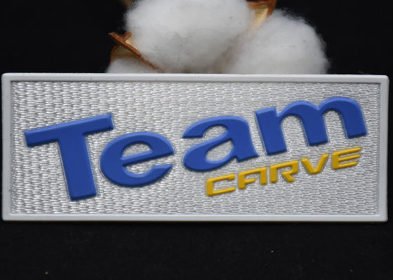 Remiendos de encargo de la transferencia de calor del silicón del remiendo 3D de la ropa de la tela de Tatami